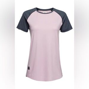 Flylow Jessi Shirt Purple and Gray Heather Size Medium Running Biking outdoor